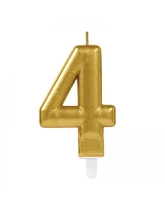 4 Rakam Mum Gold Renk