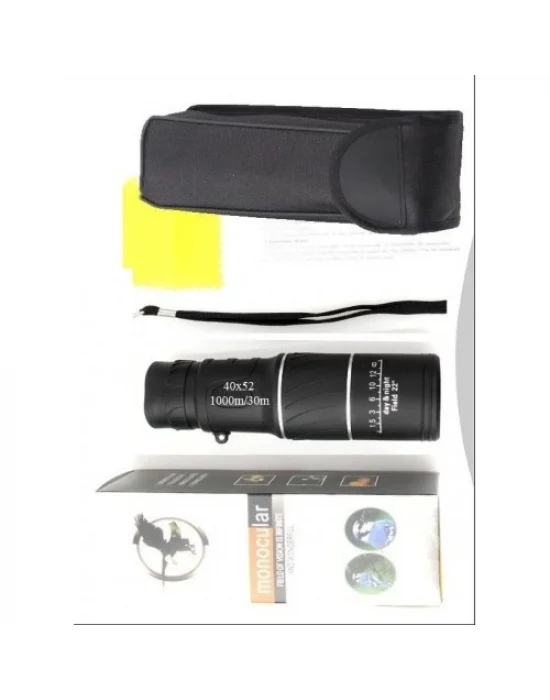 40x52 Tek Gözden İzlenebilen Teleskop Modelinde Monoküler Dürbün,