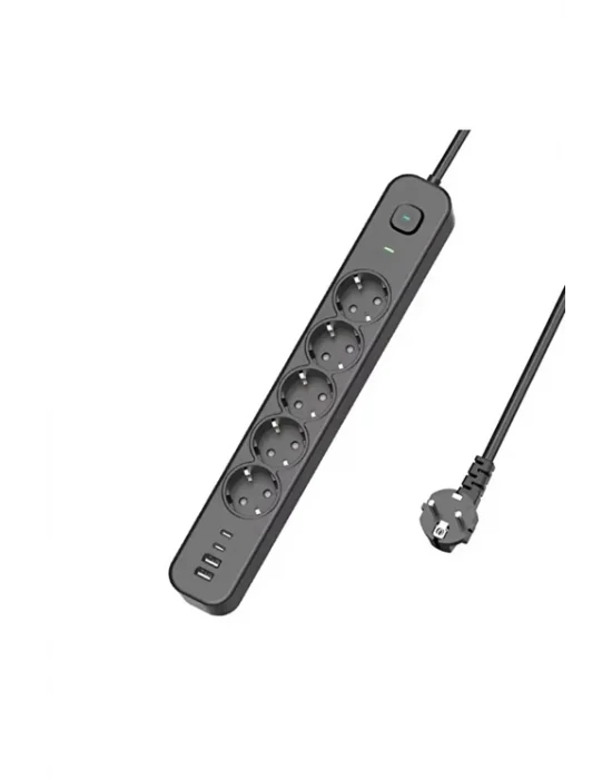 5 Prizli Akım Korumalı Uzatma Kablosu | 2xusb-a + 2xusb-c | 3680w - 2m Kablo