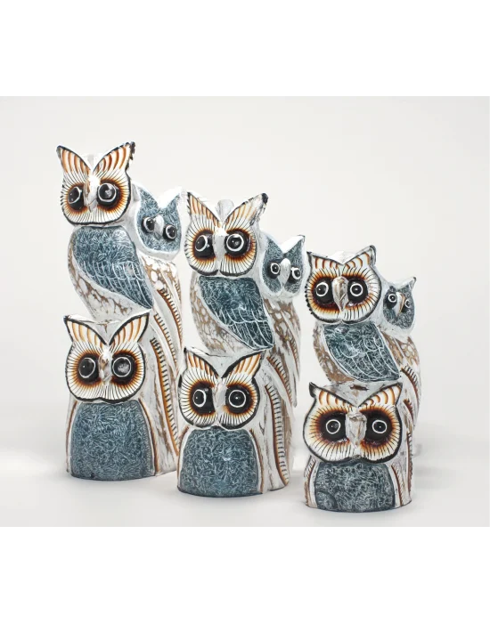 Ahşap 3lü Baykuş Seti 3okas-18