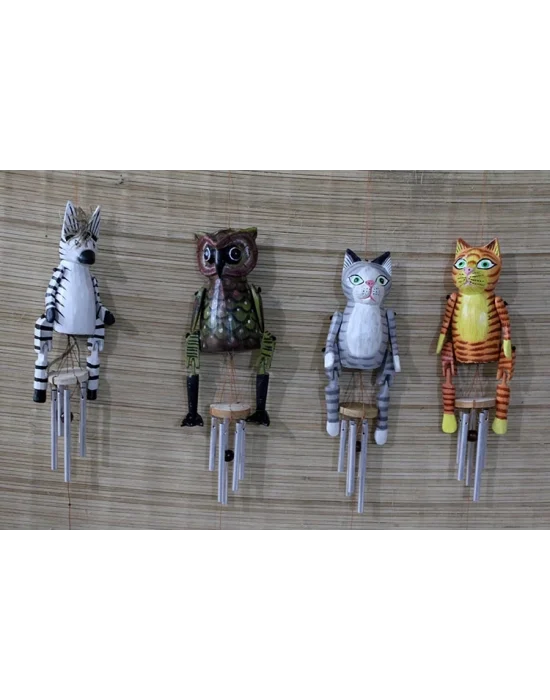 Ahşap Hayvan Figürlü Çan No:2