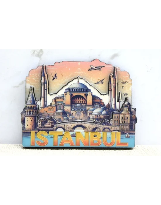 Ahşap İstanbul Temalı Magnet Alk4364