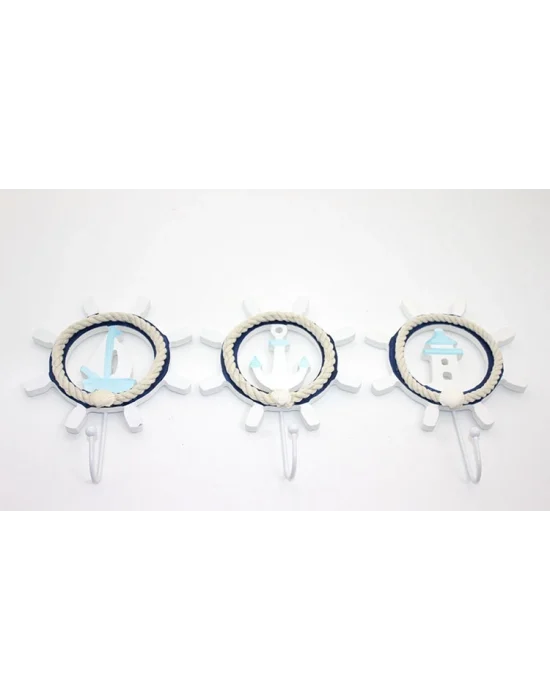 Ahşap Marin Dümenli Askılık Alk2476