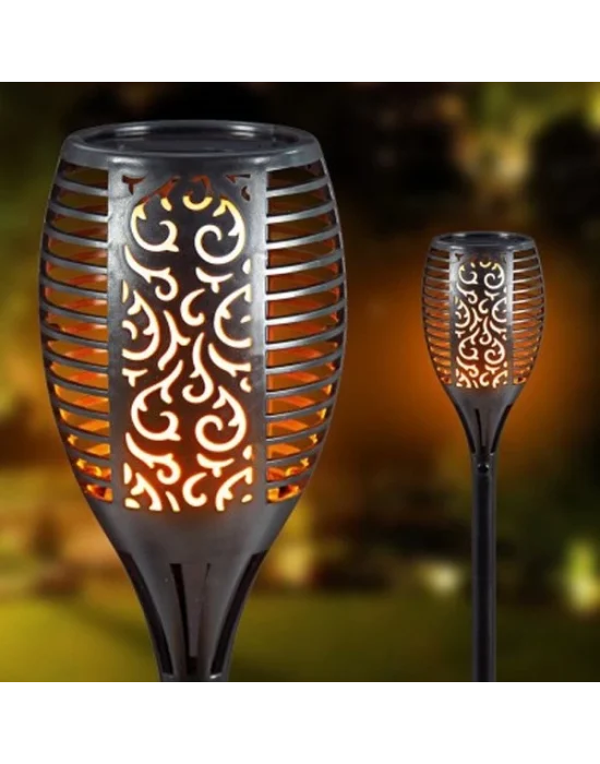 Alev Efektli Solar Bahçe Lambası (51 Cm)