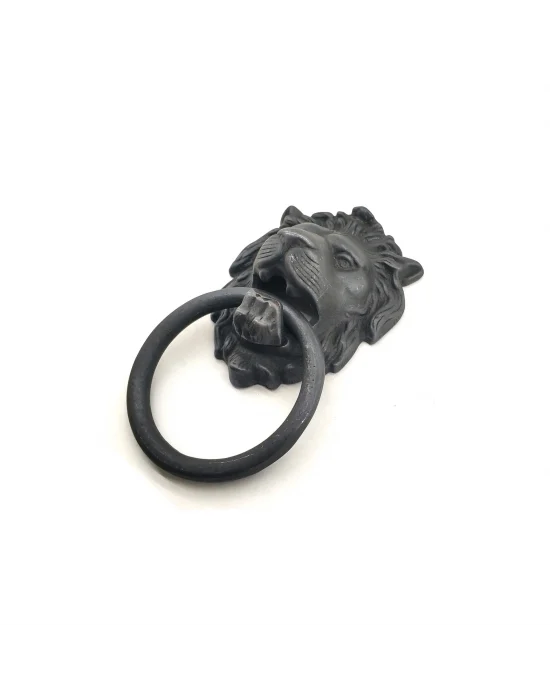 Antika Tarz Dekoratif Pirinç  Kapı Tokmağı, Taktak - 102x130 Mm, Oksit