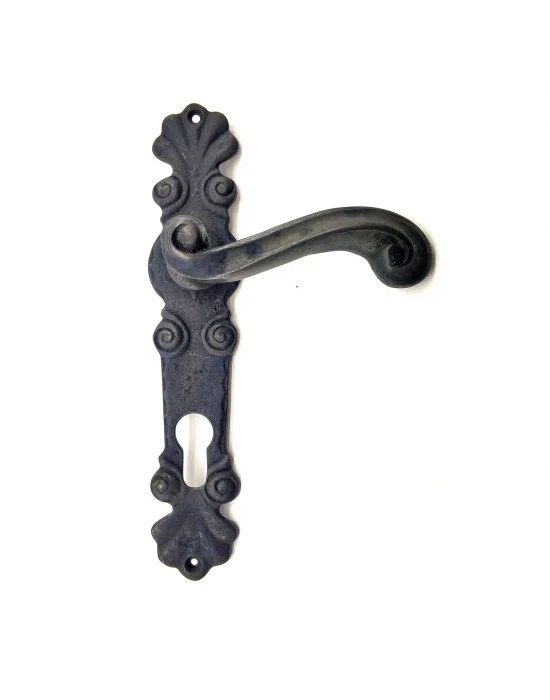 Antika Tarz Dekoratif Pirinç Okyanus Banyo Kapı Kolu - 230x46 Mm, Oksit