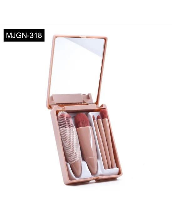 Aynalı Makyaj Fırça Seti