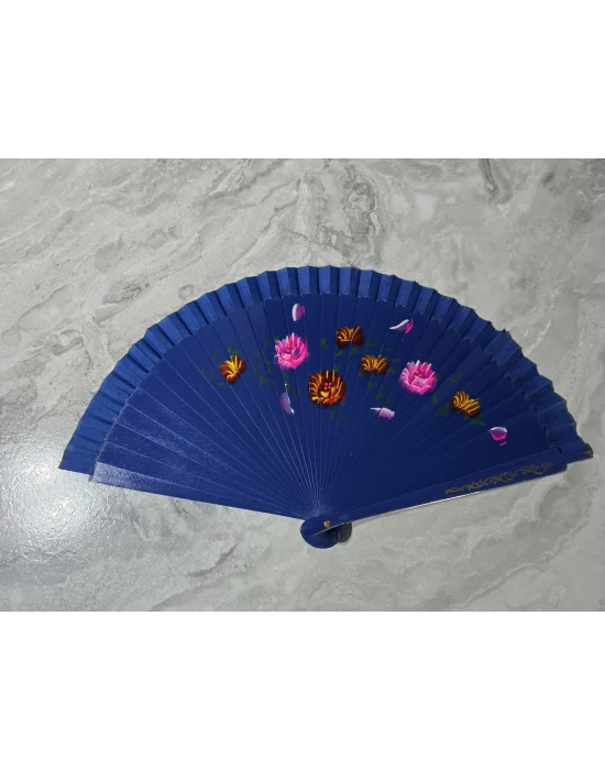 Bambu Çift Taraflı Yelpaze Karışık Renkler 12li Paket