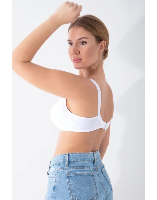 Beyaz Dikişsiz Toparlayıcı Sütyen - 501