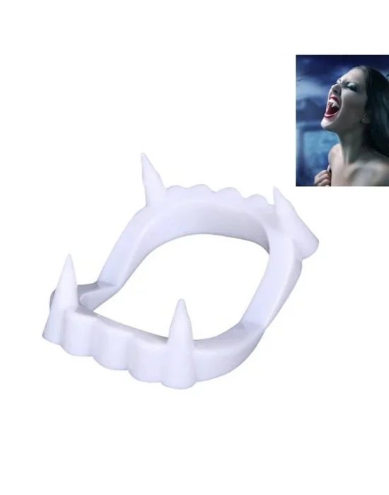 Beyaz Renk Çift Damak Takma Vampir Dişi