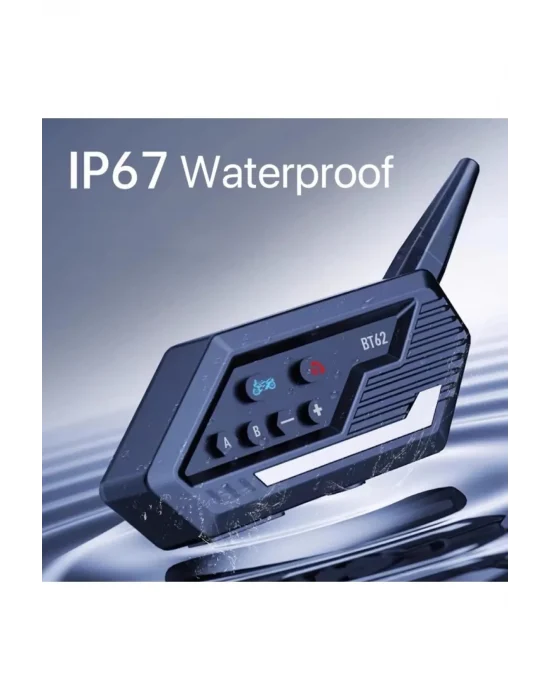Bt62 Motosiklet Kask Kulaklığı Bluetooth Intercom 2 Intercom Bağlantılı