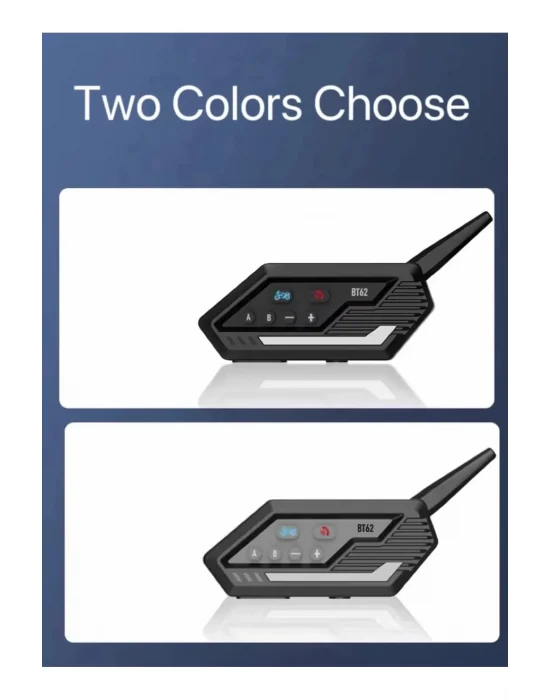 Bt62 Motosiklet Kask Kulaklığı Bluetooth Intercom 2 Intercom Bağlantılı