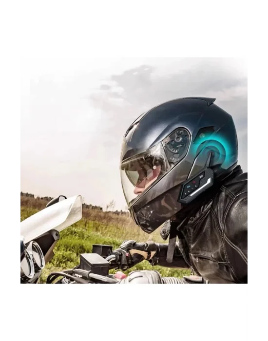 Bt62 Motosiklet Kask Kulaklığı Bluetooth Intercom 2 Intercom Bağlantılı