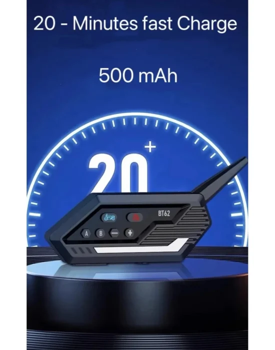 Bt62 Motosiklet Kask Kulaklığı Bluetooth Intercom 2 Intercom Bağlantılı
