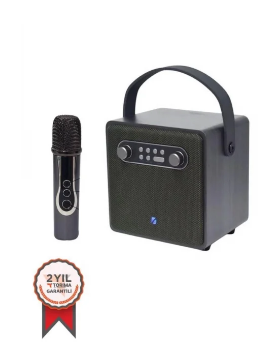 Bts-1688 Yeşil Mikrofonlu Karaoke Bluetooth Hoparlör