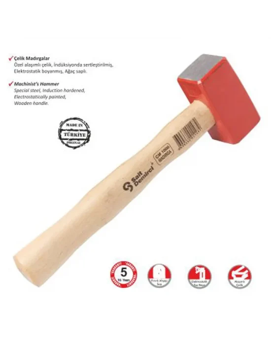 Çelik Madırga 1000 Gr - Ahşap Saplı