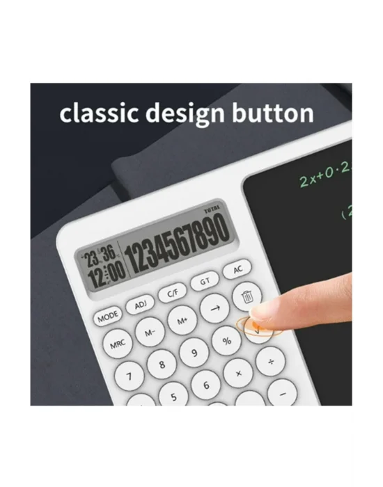 Çok Amaçlı Digital Hesap Makinesi Lcd Ekran Yazma Tableti Ofis Okul İçin Silinebilir El Yazısı Not Defteri