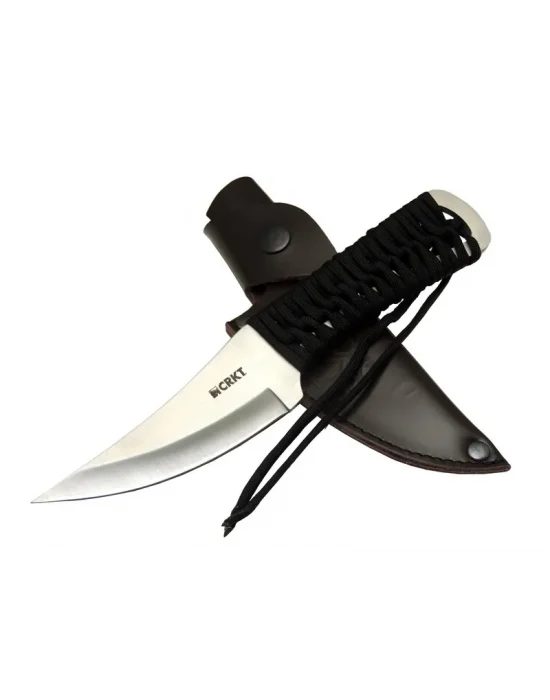 Crkt Scrub Fixed 2712 Wy Kamp / Outdoor Bıçak 22,5cm - İpli Sap, Deri Kılıflı