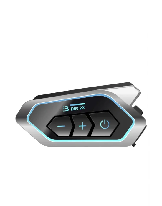 D60 2x Motosiklet Kask Kulaklığı Bluetooth Intercom Rgb Işıklı 2 Intercom Bağlantılı