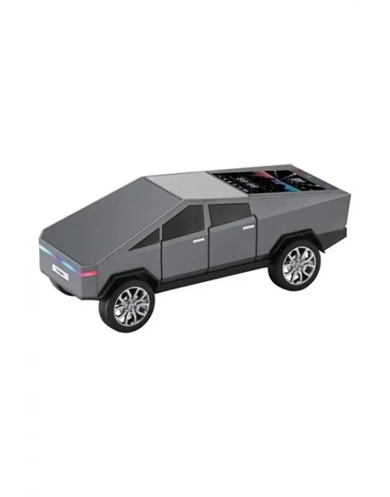 D68 Cyber Model Araba Tasarımlı Bluetooth Hoparlör 15w Güçlü Ses Rgb Led /tws/usb Gri