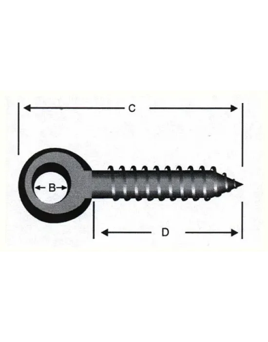 Delikli, Gözlü Vida 10 - 50 Adet