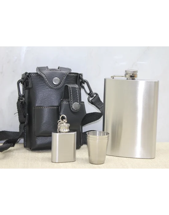 Deri Kılıflı Matara Seti Alk3928