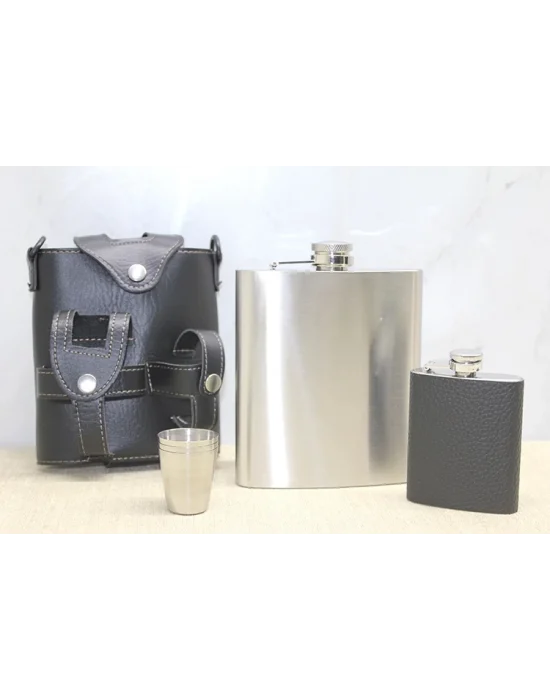 Deri Kılıflı Matara Seti Alk3930