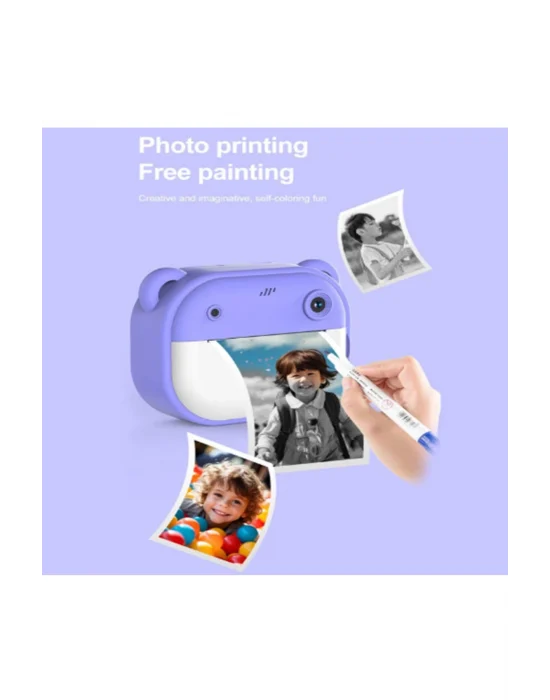 Dijital Video Kayıt Fotoğraf Çocuk Kamerası Anlık Termal Resim Kağıt Baskılı