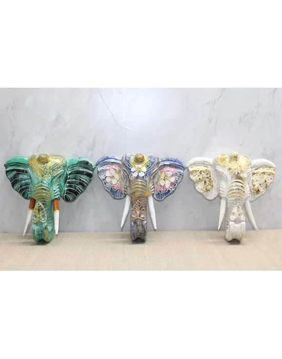 Duvara Asmalı Renkli Fil Kafası 4galıleo-26