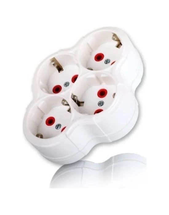 Fetih Dörtlü Topraklı Fişli Priz