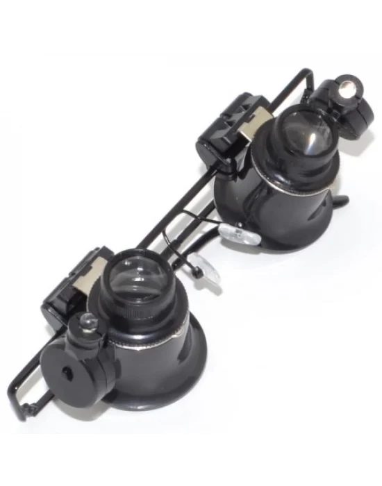 Gözlük Model Çıft Led Aydınlatma ,saat Onarımı Için Harika Büyüteç