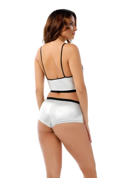 Gri Deri ( Lame ) Gecelik - 432