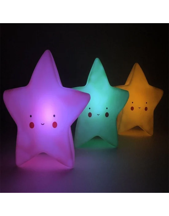 Gülen Yıldız Tasarımlı Led Işıklı Masa Lambası