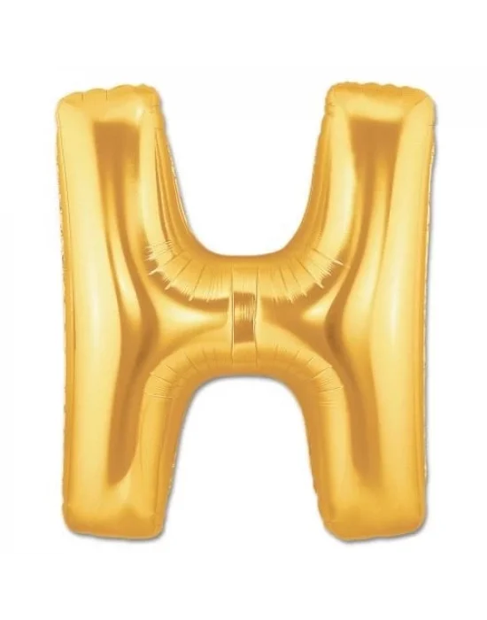 H Harf Folyo Balon Altın Renk  40 İnç