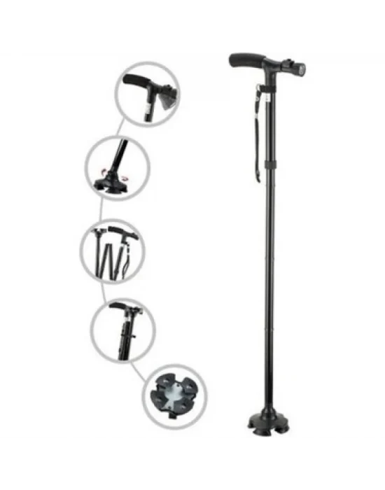 Hareketli Led Işıklı Katlanır Baston