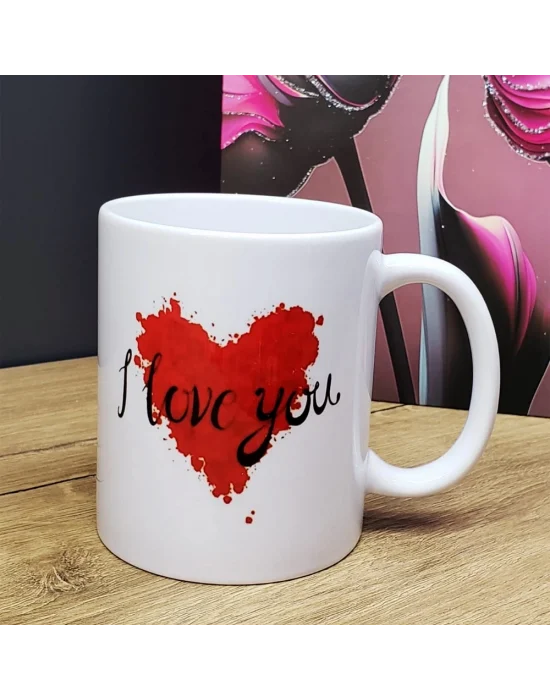 I Love You Tasarım Bardak