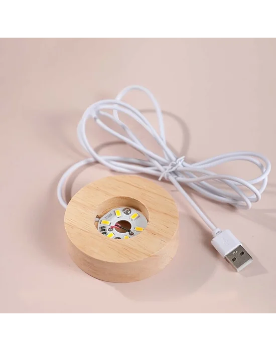 Işıklı Satürn Gezegen Cam Küresi Usb&039li