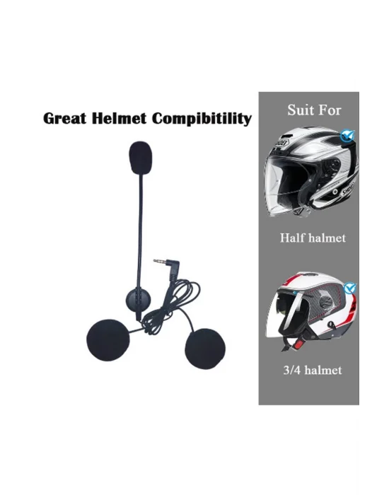 Jack Girişli 3.5mm İntercom Kulaklığı Bt31,bt22,bt35 Uyumlu Motorsiklet Kask Yedek Mikrofon
