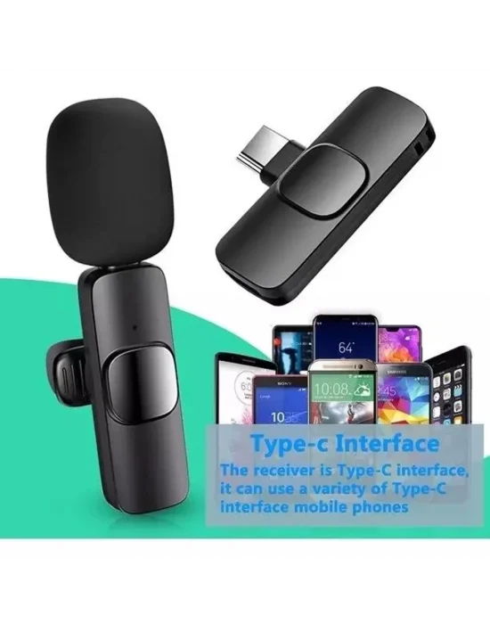 K9 2’li Type-c Kablosuz Yaka Mikrofonu