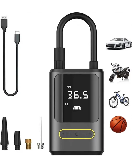 Ka-760 Kablosuz Oto Araç Mini 4000mah 150 Psı Işıklı Oto Hava Kompresörü