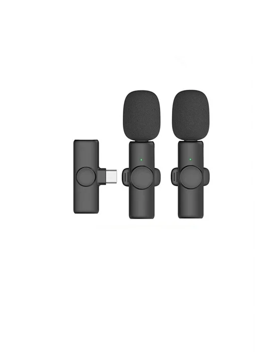 Kablosuz Yaka Mikrofonu Typ-c 2’li Mini Mikrofon