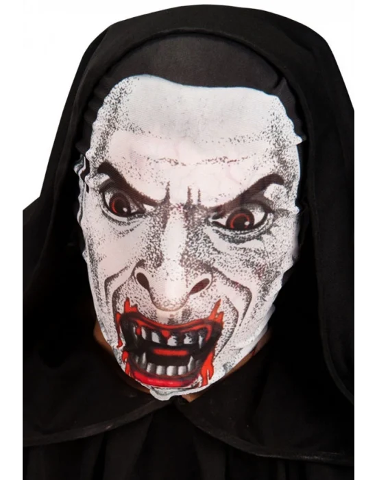 Kafaya Tam Geçmeli Bez Vampir Maskesi - Streç Korku Maskesi - 3d Baskılı Maske Model 2