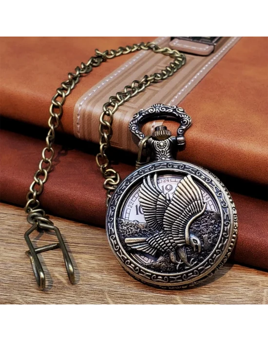 Kartal Tasarımlı Köstekli Saat