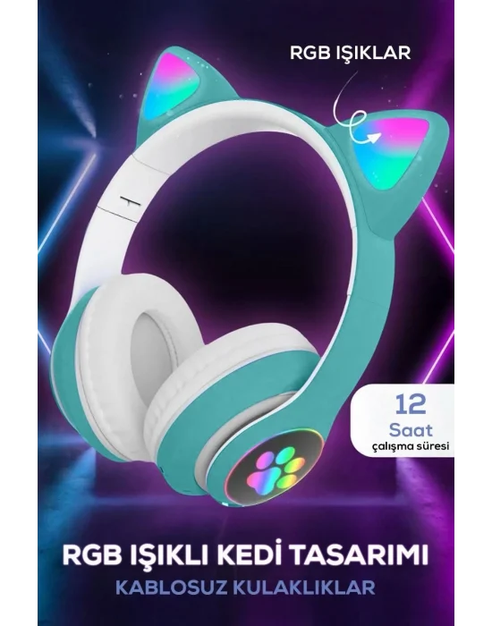 Kedi Figurlu Kulaklık