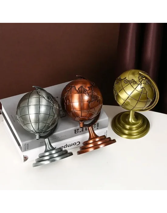 Küçük Boy Metal Dünya Küresi