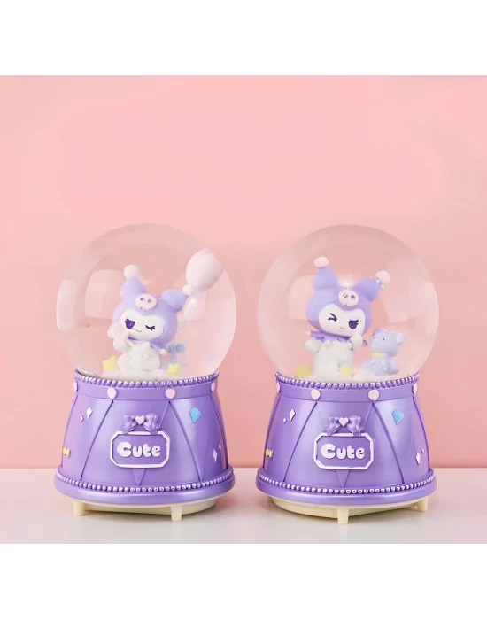 Kuromi Işıklı Müzikli Kar Küresi Orta Boy Alk3118