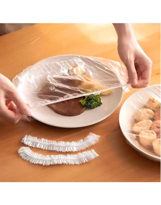 Lastikli Tencere Ve Tabak Bonesi 100 Adet (20cm)