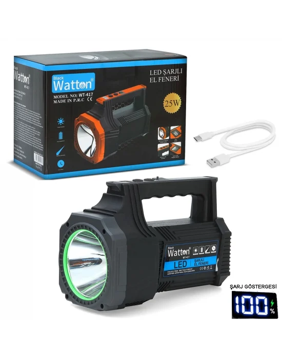 Led Şarjlı El Feneri 25w  Wt-417