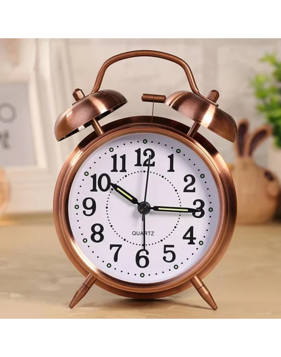 Metal Bakır Masa Saati