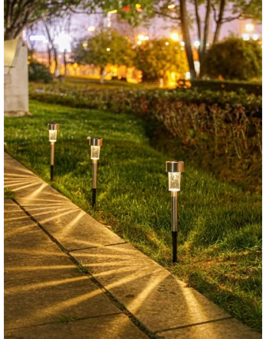 Metal Gövdeli Solar Bahçe Lambası 10lu